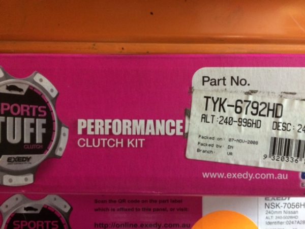 TYK-6792HD MA70 SUPRA CLUTCH KIT