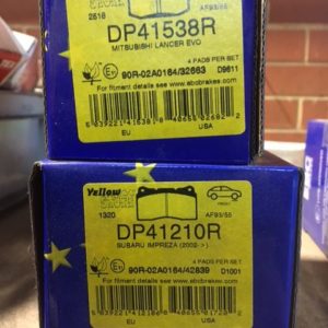 DP41210 DP41538 EVO X EBC YELLOW STUFF FRONT & REAR PADS